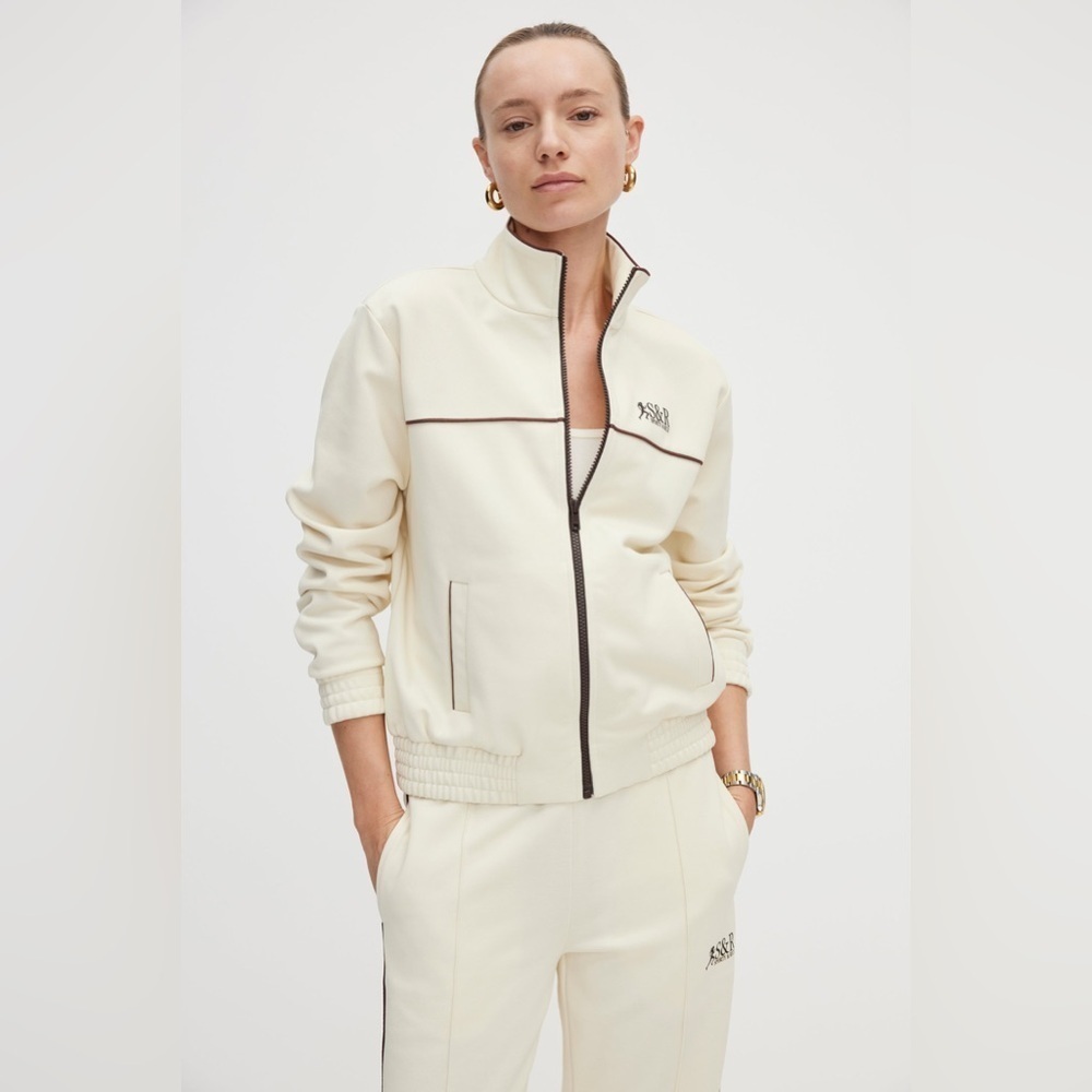 Sporty & Rich Action logo Track Pants - Milk/Cocoa Large - Picture 3 of 8